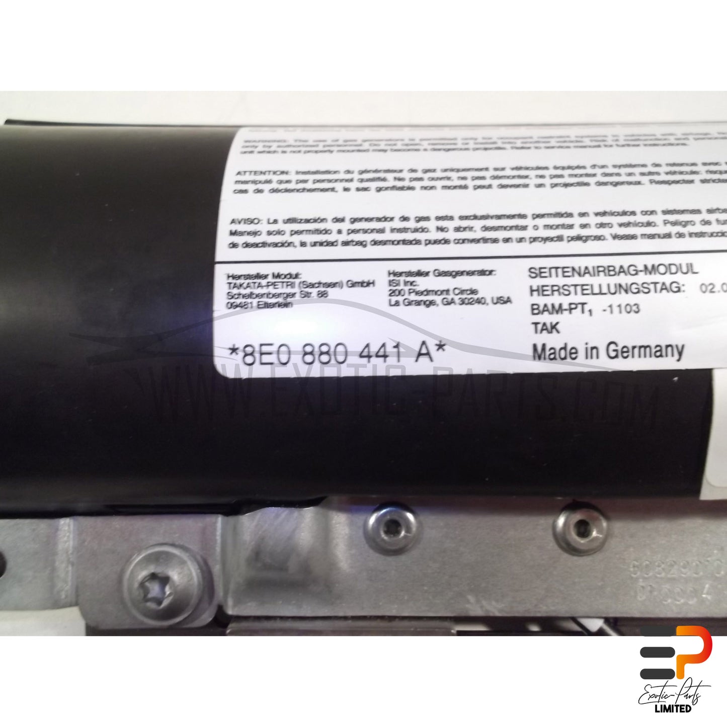 Audi RS4 Avant Seat Airbag System 8E0880441A Left picture 3
