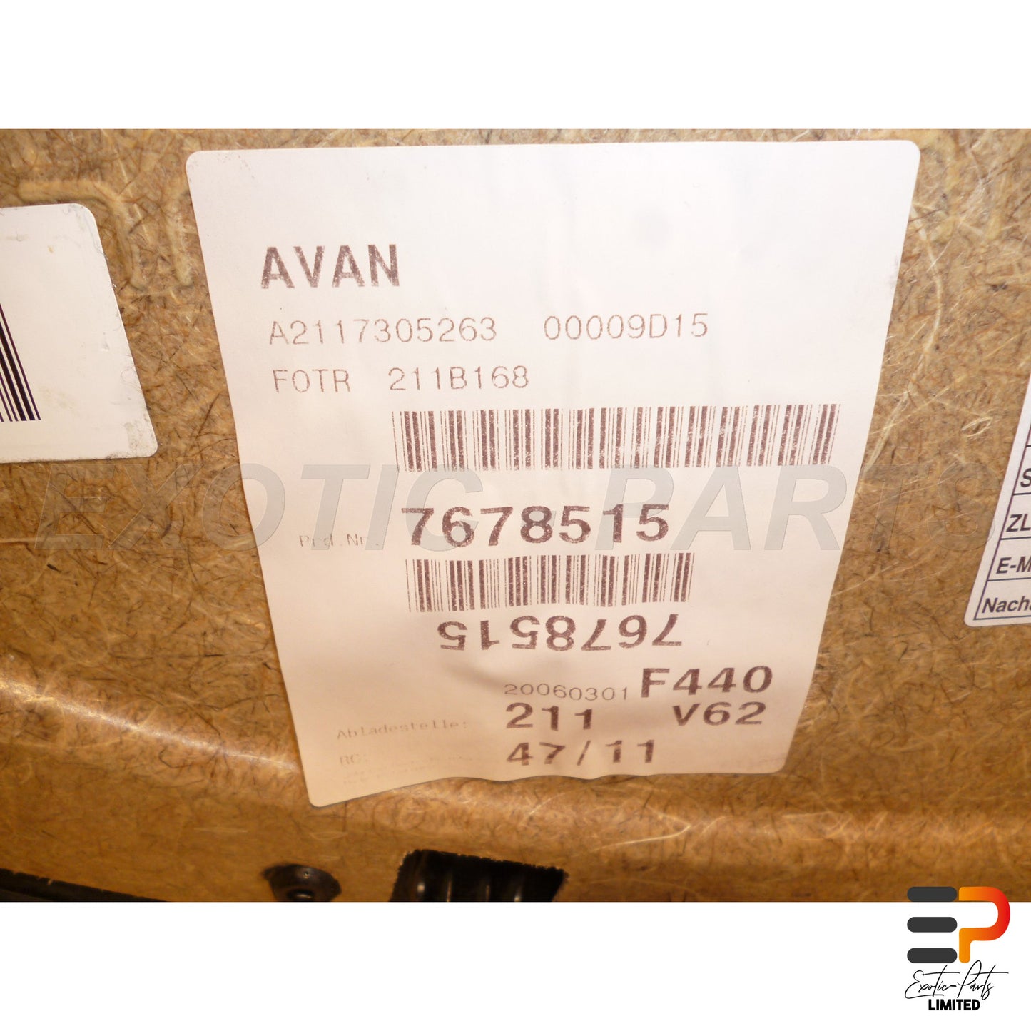 Mercedes Benz E320 T CDI Avantgarde W211 Door Panel Cover A2117300670 Rear Right picture 3