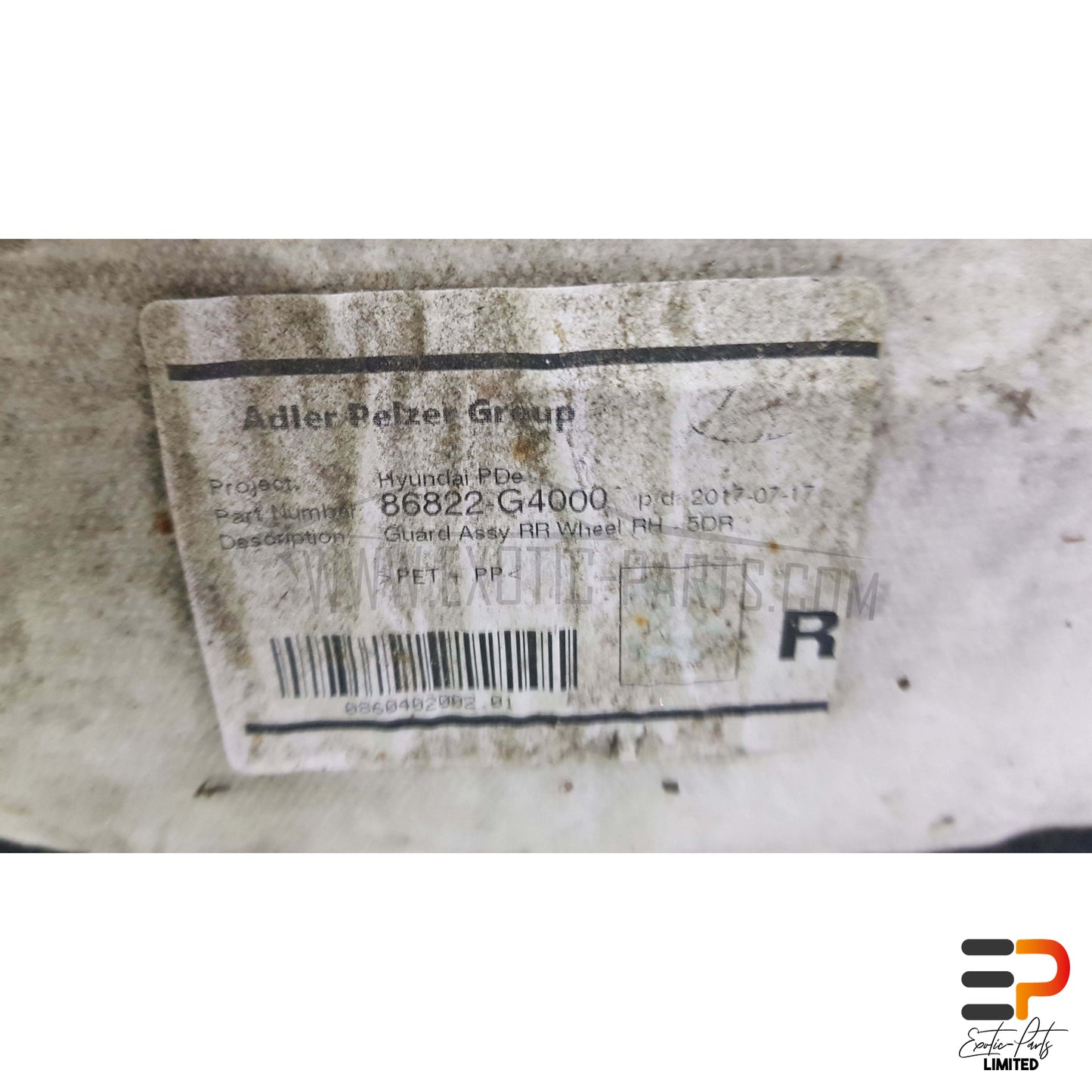 Hyundai I30 PDE CW 1.4 T-GDI Wheel Well Trim Rear Right 86822-G4000 picture 3