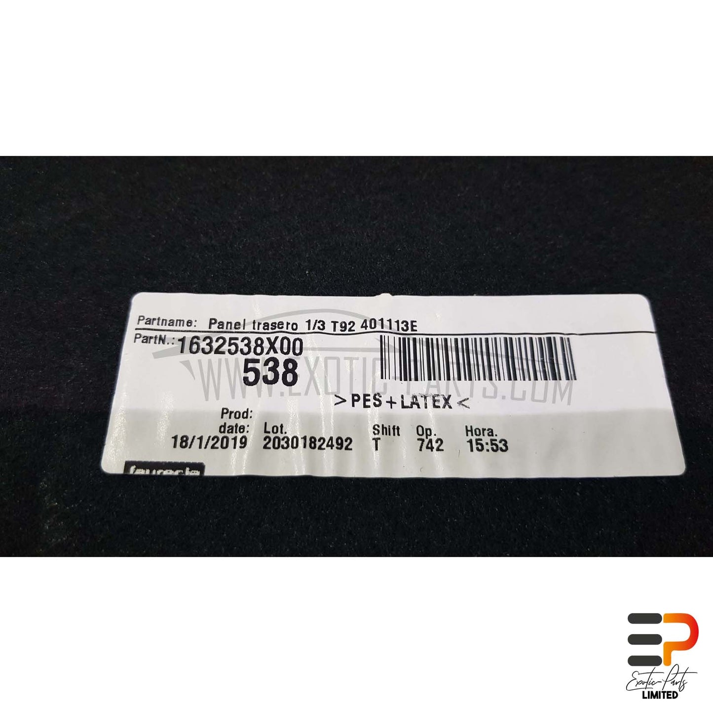 Peugeot 308 SW II T9 Break 1.5 HDI Cover Backseat 1632538X00 Rear picture 3