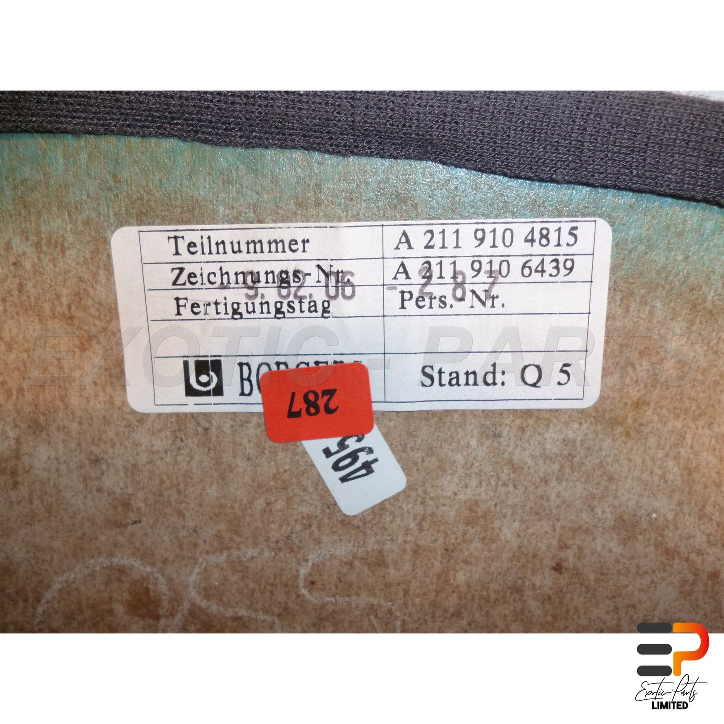 Mercedes Benz E320 T CDI Avantgarde W211 Cover Seat A2119103615 Right picture 5
