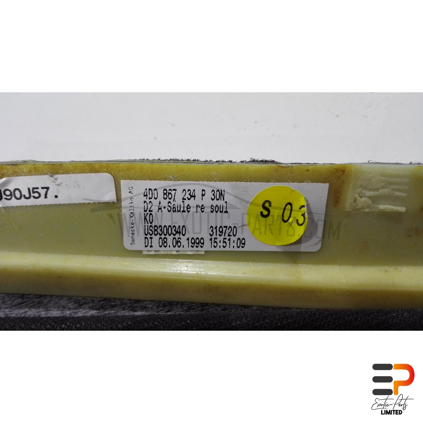 Audi S8 4.2 Quattro Trim A-Pillar 4D0867234P 30N Right picture 5