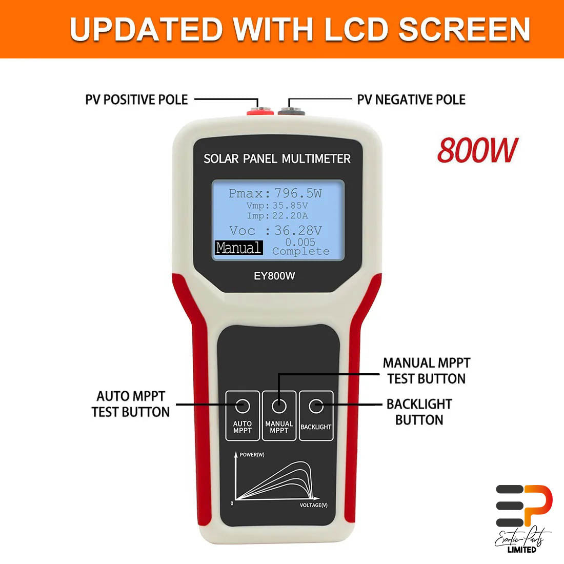 Solar Panel Multimeter Power Mppt Tester EY800W picture 2