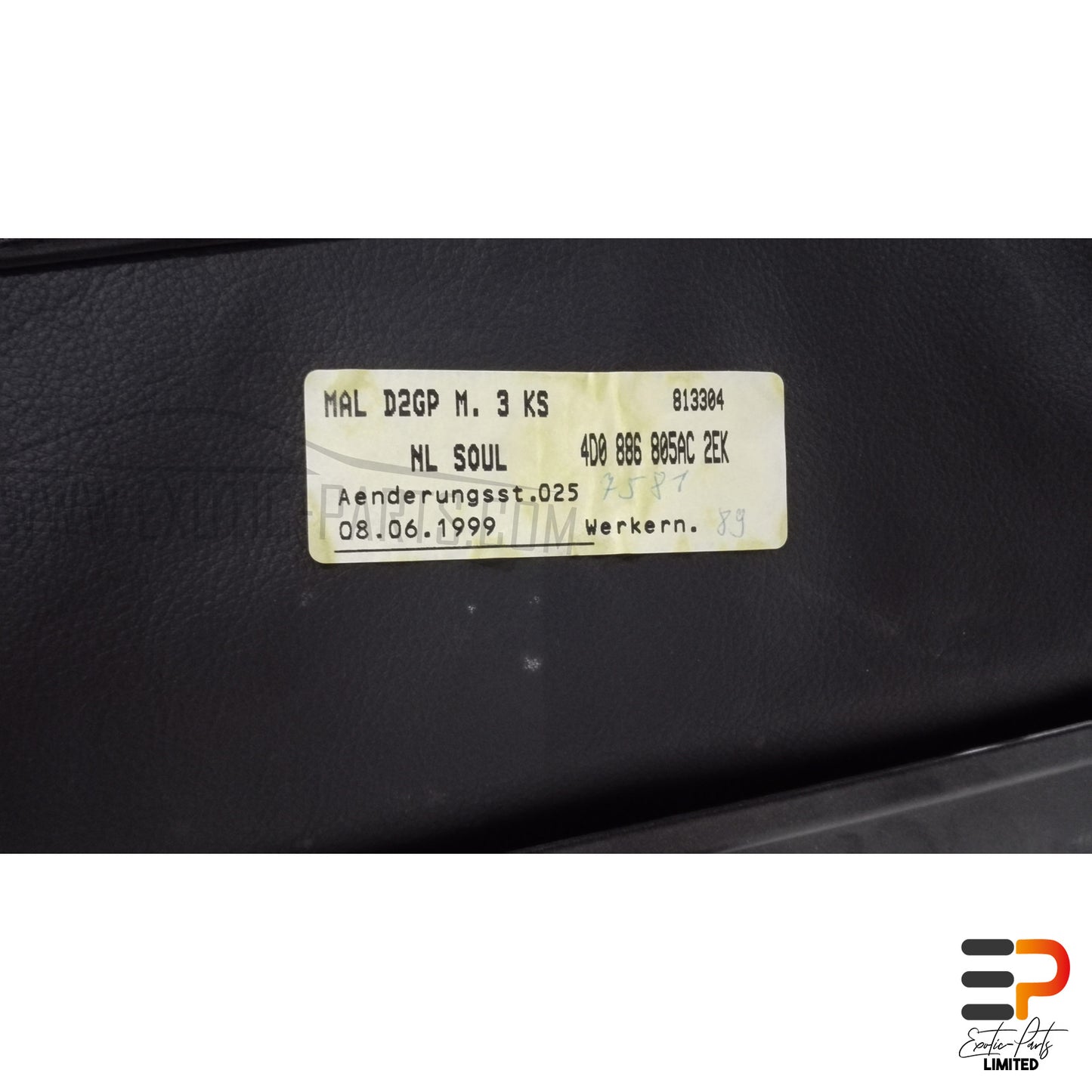 Audi S8 4.2 Quattro Backrest Leather Black 4D0885806BE picture 15