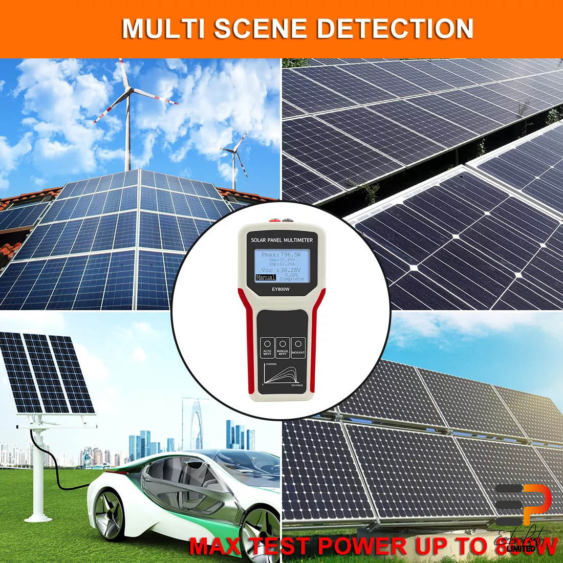 Solar Panel Multimeter Power Mppt Tester EY800W picture 3